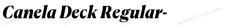 Canela Deck Regular字体转换